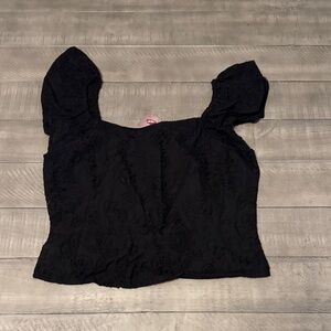 Sofia by Sofia Vergara Black Lace Blouse